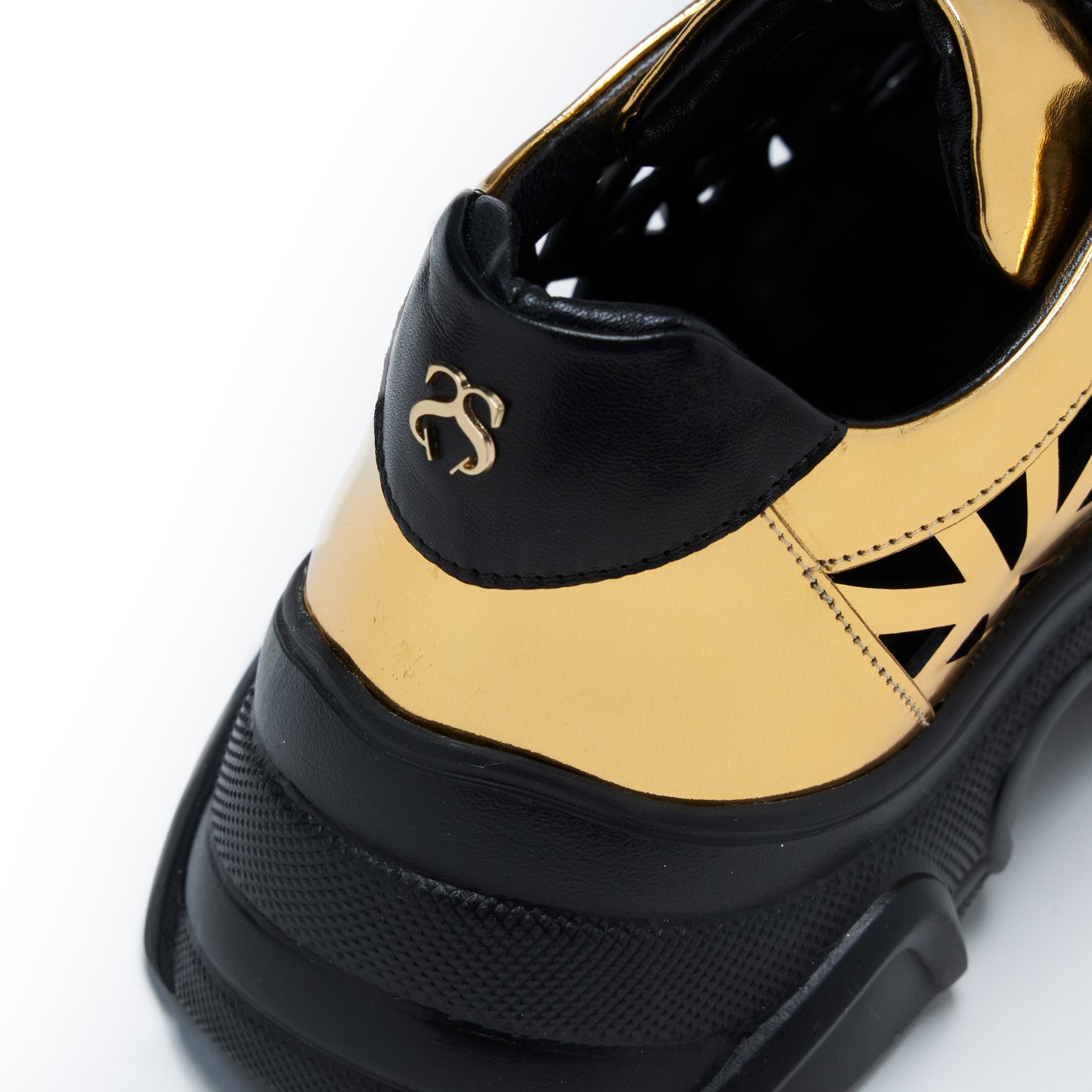 Perla Sneaker- Gold with cutouts