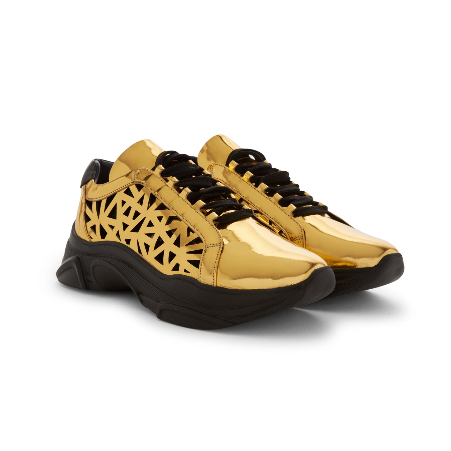 Perla Sneaker- Gold with cutouts