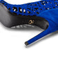 Serenza Knee-High Boot - Blue with intricate cutouts