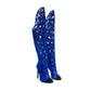Serenza Knee-High Boot - Blue with intricate cutouts